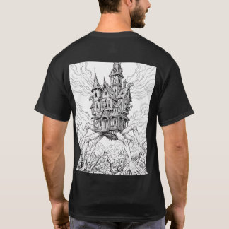 Thuis Kruip Thuis – Griezelige Kruiper Lijn Kunst T-shirt