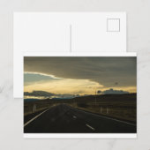 Thuis langs de lange weg - auto op de weg briefkaart (Voorkant / Achterkant)