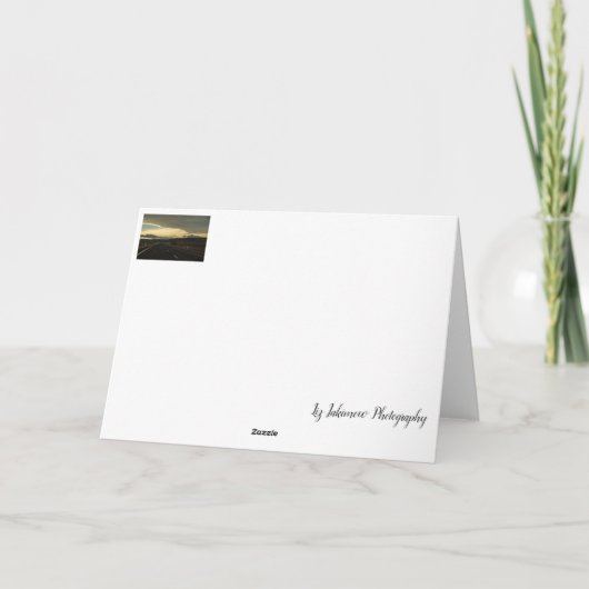 Thuis langs de lange weg - auto op de weg kaart (Achterkant)