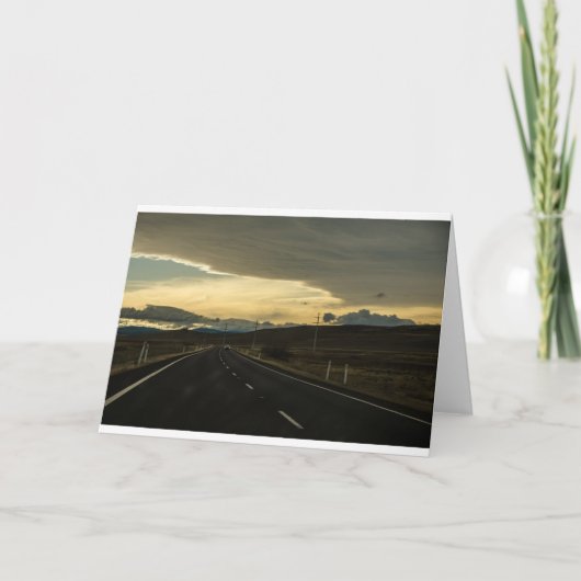 Thuis langs de lange weg - auto op de weg kaart (Voorkant)