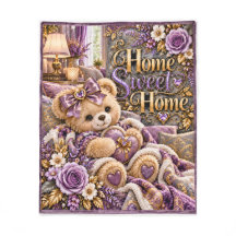 Thuis Lekker Thuis Lavendel Teddybeer Vloerendeken