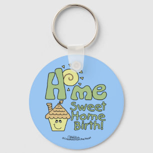 Thuis Lief Thuis Geboorte! -Huis en zon Sleutelhanger