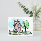 Thuis, liefje thuis briefkaart (Staand voorkant)