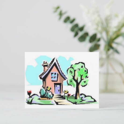 Thuis, liefje thuis briefkaart (Staand voorkant)