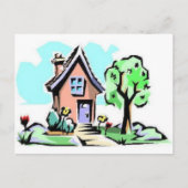 Thuis, liefje thuis briefkaart (Voorkant)