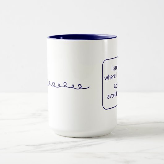 Thuis (linkshandig, blauw) mok (Midden)