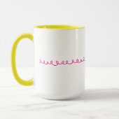 Thuis (linkshandig, geel / roze) mok (Links)