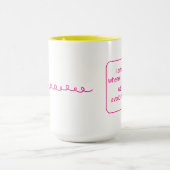 Thuis (linkshandig, geel / roze) mok (Midden)