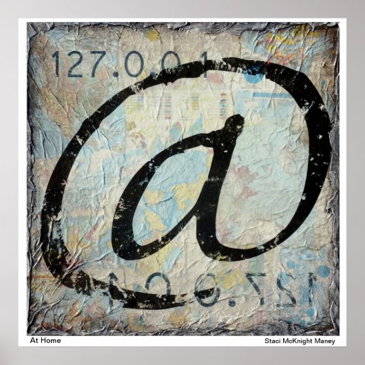 @ - thuis - lokale host - map poster (Voorkant)