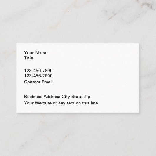 Thuis medische Visitekaartjes (Achterkant)