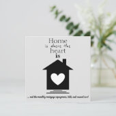 Thuis met een nieuwe thuiskaart (Funny) is waar he Feestdagenkaart (Staand voorkant)