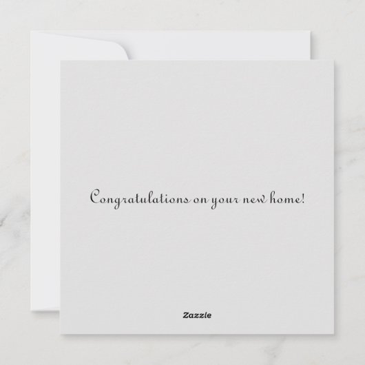 Thuis met een nieuwe thuiskaart (Funny) is waar he Feestdagenkaart (Achterkant)