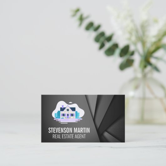 Thuis met Garden Homes Modern House Visitekaartje (Staand voorkant)