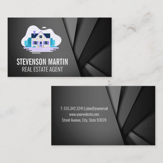 Thuis met Garden Homes Modern House Visitekaartje (Voorkant / Achterkant)