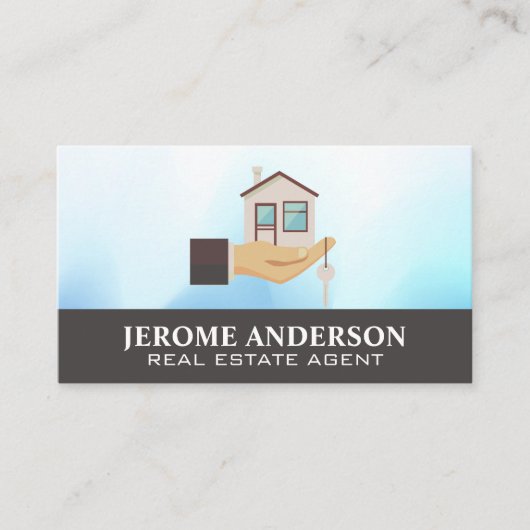 Thuis met handheld | Onroerend goed Visitekaartje (Voorkant)