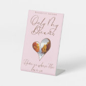 Thuis met hart reclamebord met voetstuk (Voorkant)