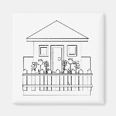 Thuis met hek magneet (Voorkant)