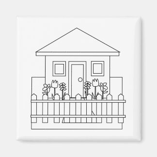 Thuis met hek magneet