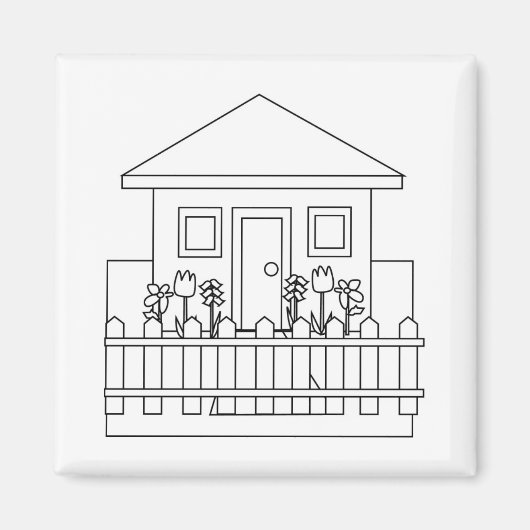 Thuis met hek magneet (Voorkant)