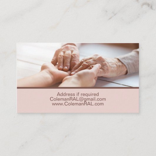 Thuis met hulp van woningen visitekaartje (Achterkant)