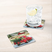 Thuis met kerstboom kartonnen onderzetters (Insitu)