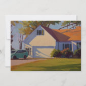 Thuis met Oranje Gele Groene Bomen Kaart (Voorkant)