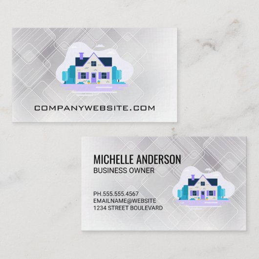 Thuis met tuin visitekaartje (Voorkant / Achterkant)