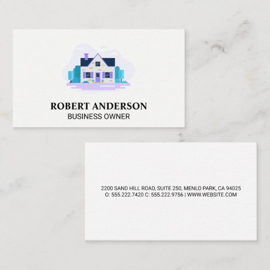 Thuis met tuin visitekaartje (Voorkant / Achterkant)