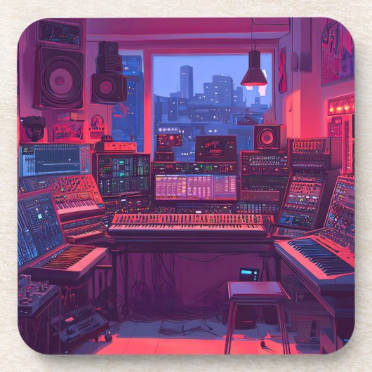 Thuis Muziekstudio Bier Onderzetter (Voorkant)