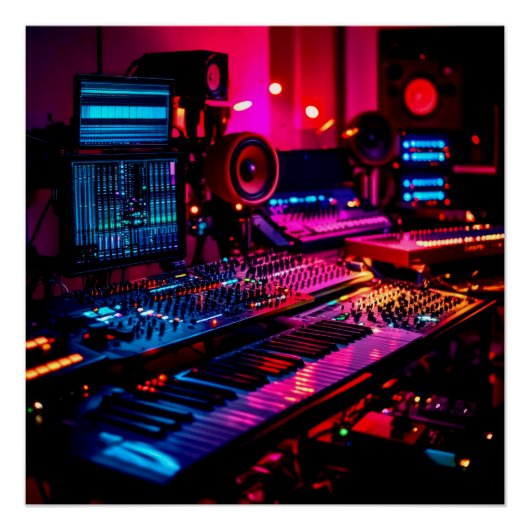 Thuis Muziekstudio Perfect Poster (Voorkant)
