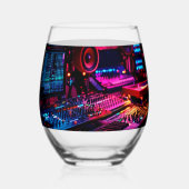 Thuis Muziekstudio Wijnglas Zonder Voet (Achterkant)