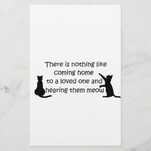 Thuis naar een kat briefpapier