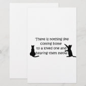 Thuis naar een kat briefpapier (Voorkant / Achterkant)