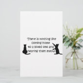 Thuis naar een kat briefpapier (Staand voorkant)