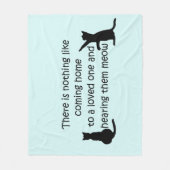 Thuis naar een kat fleece deken (Voorkant)