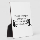 Thuis naar een kat fotoplaat (Zijkant)