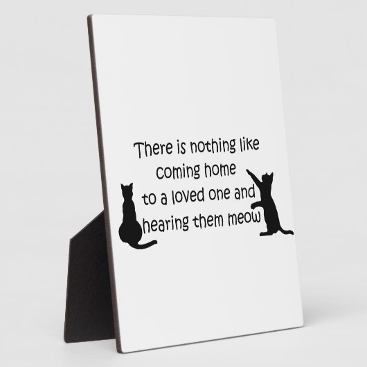 Thuis naar een kat fotoplaat (Zijkant)