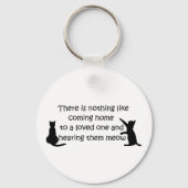 Thuis naar een kat sleutelhanger (Voorkant)