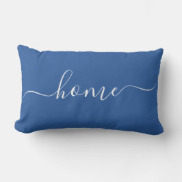 Thuis Navy Blau Quote Calligrafie Minimalistisch E Kussen