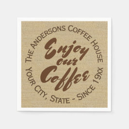 Thuis of zakelijk coffeeshop servetten