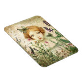 Thuis onder de bloemen Mixed Media Collage Magneet (Rechterzijde)