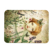 Thuis onder de bloemen Mixed Media Collage Magneet (Horizontaal)