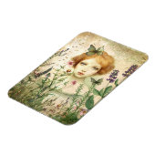 Thuis onder de bloemen Mixed Media Collage Magneet (Linkerzijde)