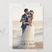 Thuis Ontvangst Na Elopement Uitnodiging Bestemmin (Achterkant)