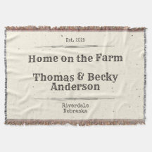 Thuis op de boerderij, familienaam, vintage