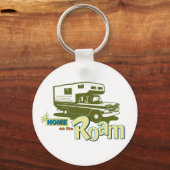 Thuis op de Roam retro pickup camper truck RV Sleutelhanger (Voorkant)
