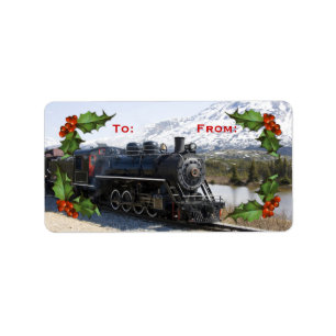 Thuis op de trein voor Stickers met kerstcadeau-La