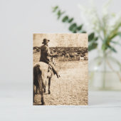 Thuis op de Waaier  Lone Cowboy Rancher Briefkaart (Staand voorkant)