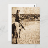Thuis op de Waaier  Lone Cowboy Rancher Briefkaart (Voorkant / Achterkant)