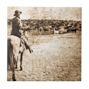 Thuis op het Waaier  Cowboy Old West Tegeltje